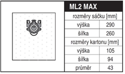 Jolly ML2 MAX Textilní sáčky do vysavačů MIELE - výhodné balení 12 ks