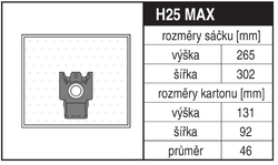 Jolly H25 MAX Textilní sáčky do vysavačů - výhodné balení 12 ks