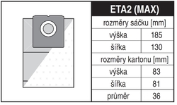 Jolly ETA2 MAX Textilní sáčky do vysavačů - výhodné balení 16 ks