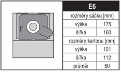 Jolly E6 Sáčky do vysavačů - výhodné balení 20 ks