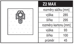 Jolly Z2 MAX Textilní sáčky do vysavačů - výhodné balení 12 ks