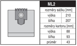 Jolly ML2 Sáčky do vysavačů MIELE - výhodné balení 15 ks