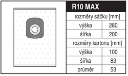 Jolly R10 MAX Textilní sáčky do vysavačů - výhodné balení 12 ks