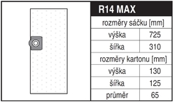 Jolly R14 MAX Textilní sáčky do vysavačů - výhodné balení 12 ks