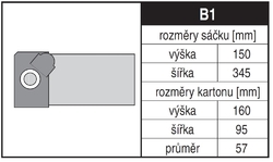 Jolly B1 Rozměry sáčku a tvar kartónu