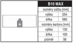 Jolly B10 MAX Rozměry sáčku a tvar kartónu