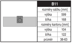 Jolly B11 Sáček pro průmyslové vysavače TEFAL; WETROK, 1 ks