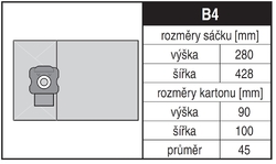 Jolly B4 Sáček pro průmyslové vysavače COLUMBUS 2000, 3000, 1 ks