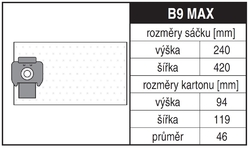 Jolly B9 MAX Textilní sáček pro průmyslové vysavače COLUMBUS a další, 1 ks