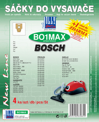 Jolly BO1 MAX Textilní sáčky do vysavačů BOSCH; SIEMENS a dalších, 4 ks