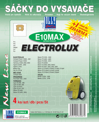 Jolly E10 MAX Textilní sáčky do vysavačů ELECTROLUX a dalších, 4 ks