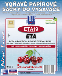 Jolly ETA19 Třešeň voňavé antibakteriální sáčky do vysavačů ETA a dalších, 5 ks