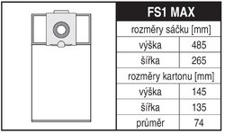Jolly FS1 MAX Textilní sáček pro průmyslové vysavače FESTOOL; KÄRCHER, 1 ks