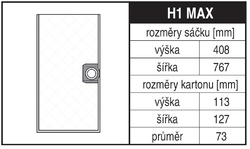 Jolly H1 MAX Rozměry sáčku a tvar kartónu