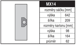 Jolly MX14 Rozměry sáčku a tvar kartónu