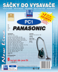 Jolly PC1 Sáčky do vysavačů PANASONIC a dalších, 6 ks