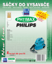 Jolly PH11 MAX Textilní sáčky do vysavačů PHILIPS, 4 ks