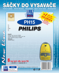 Jolly PH15 Sáčky do vysavačů PHILIPS; PRIVILEG, 6 ks