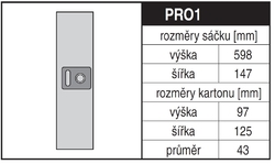 Jolly PRO1 Rozměry sáčku a tvar kartónu