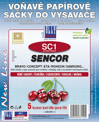 Jolly SC1 Třešeň voňavé antibakteriální sáčky do vysavačů SENCOR a dalších, 5 ks