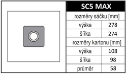 Jolly SC5 MAX Textilní sáčky do vysavačů SENCOR, 4 ks