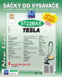 Jolly ST23 MAX Textilní sáčky do vysavačů CLATRONIC; ETA; GORENJE a dalších.