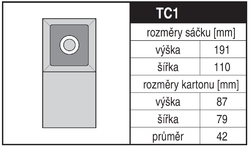 Jolly TC1 Rozměry sáčku a tvar kartónu