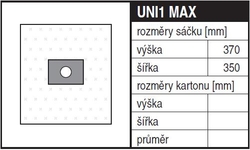 Jolly UNI1 MAX Rozměry sáčku a tvar kartónu