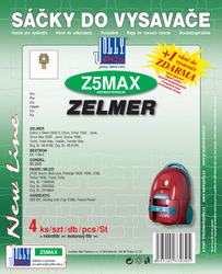 Jolly Z5 MAX Textilní sáčky do vysavačů ZELMER a dalších, 4 ks