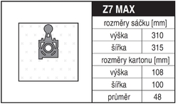 Jolly Z7 MAX Rozměry sáčku a tvar kartónu