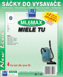 Jolly ML6 MAX Textilní sáčky do vysavačů MIELE Guard, 4 ks