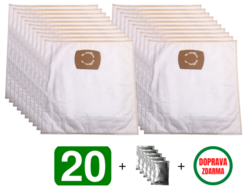 Jolly U20 MAX 20 L Textilní sáčky do průmyslových vysavačů - výhodné balení 20 ks