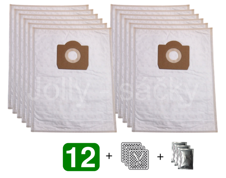 Jolly ETA10 MAX Textilní sáčky do vysavačů - výhodné balení 12 ks