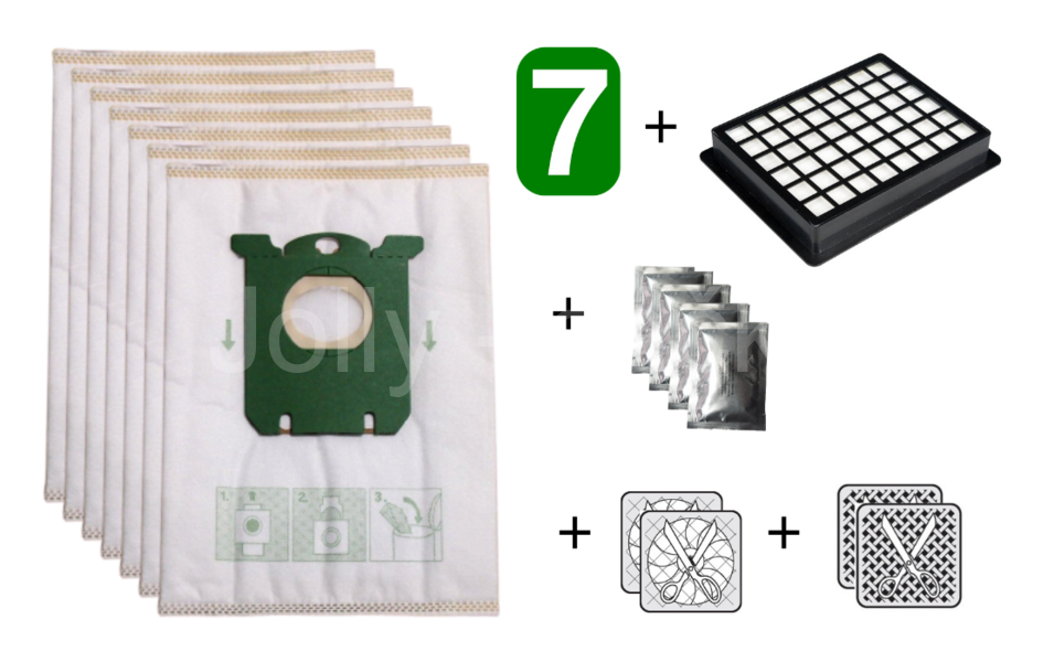 Jolly 1SBAG MAX START PACK Textilní sáčky do vysavačů AEG; ELECTROLUX; PHILIPS a dalších, 7 ks