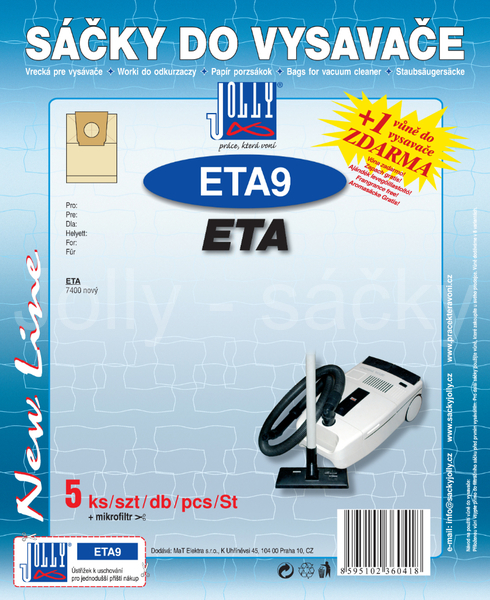 Jolly ETA9 Sáčky do vysavačů ETA 7400 (nový typ)