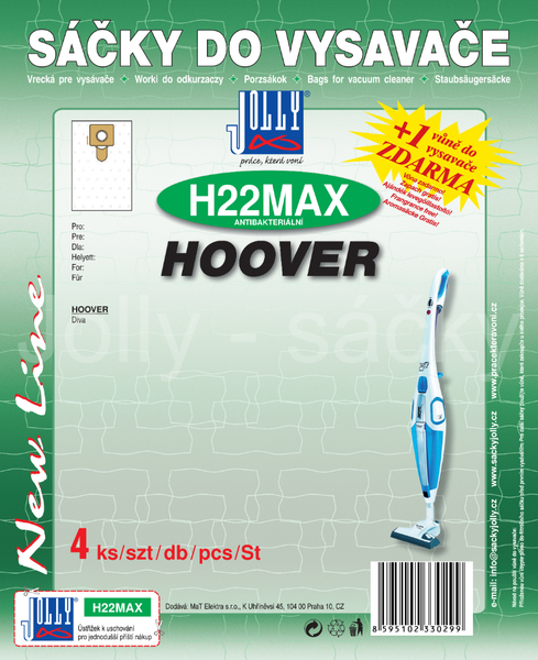 Jolly H22 MAX Textilní sáčky do vysavačů HOOVER Diva