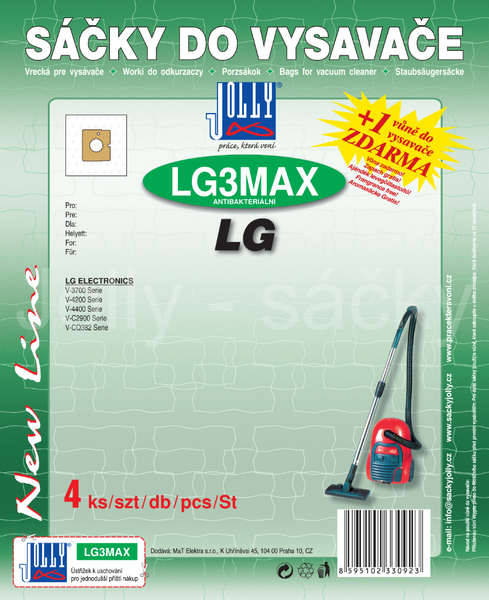 Jolly LG3 MAX Textilní sáčky do vysavačů LG ELECTRONICS 