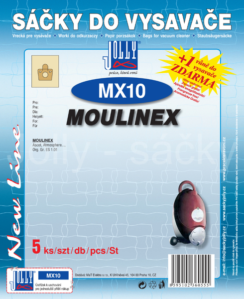 Jolly MX10 Sáčky do vysavačů MOULINEX 