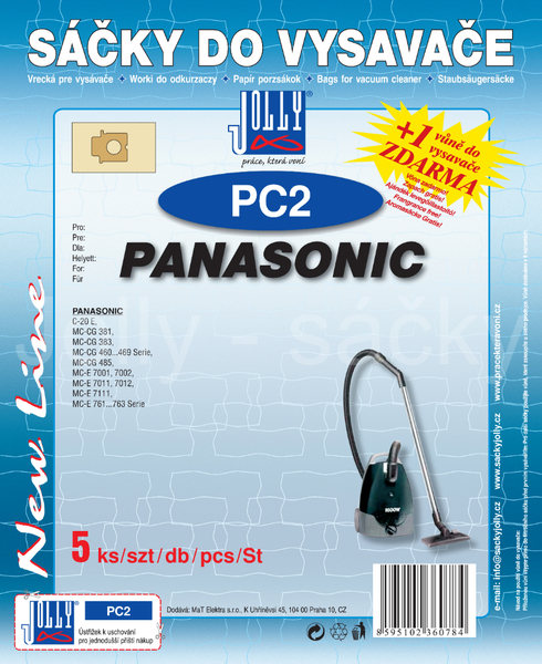 Jolly PC2 Sáčky do vysavačů PANASONIC