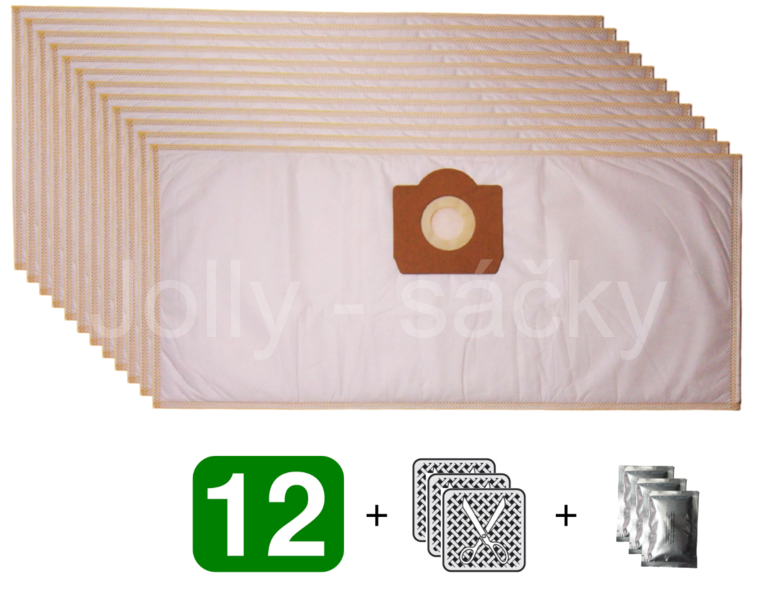 Jolly R14 MAX Textilní sáčky do vysavačů - výhodné balení 12 ks