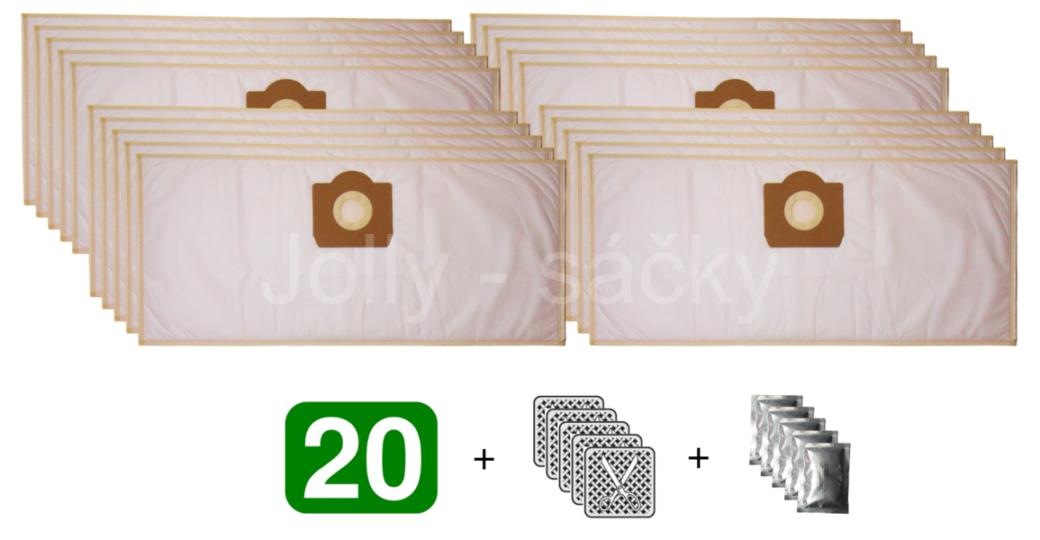 Jolly R14 MAX Textilní sáčky do vysavačů - výhodné balení 20 ks