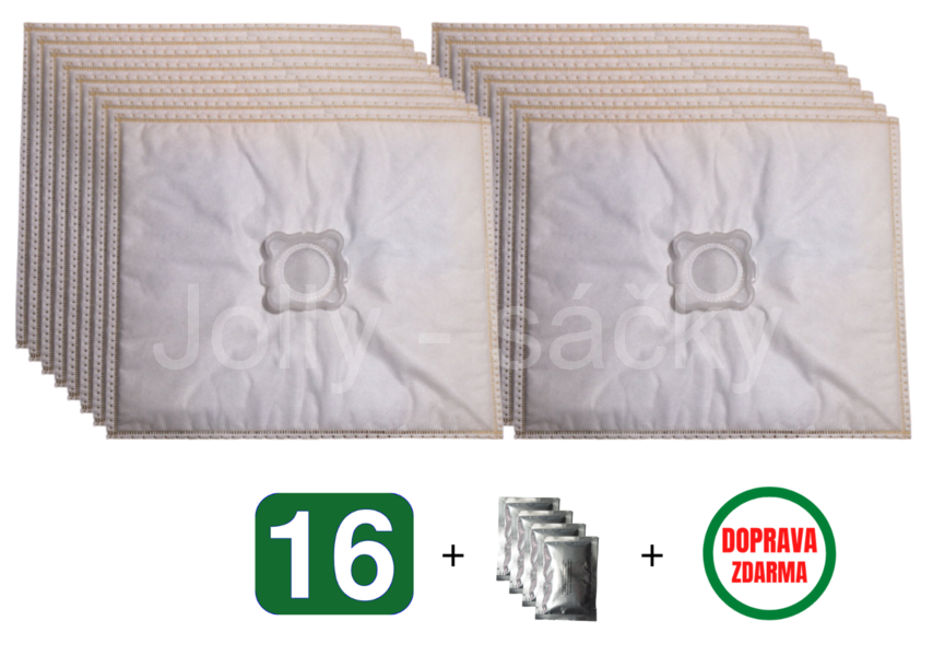 Jolly R15 MAX Textilní sáčky do vysavačů - výhodné balení 16 ks