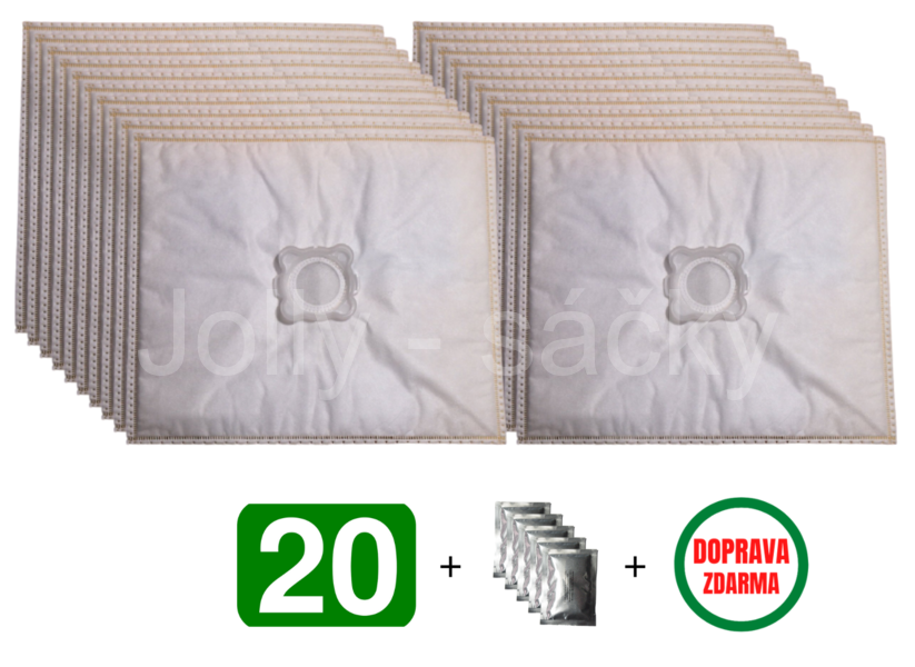 Jolly R15 MAX Textilní sáčky do vysavačů - výhodné balení 20 ks